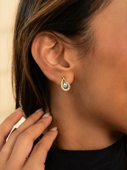 Shaya by CaratLane - 925 Silver Shaya by CaratLane Women Calm Blue Stud Earrings