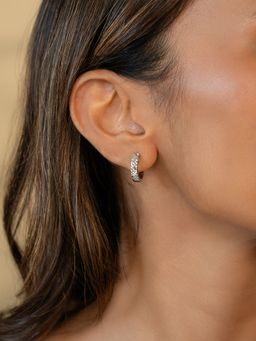 Shaya by CaratLane - 925 Silver Shaya by CaratLane Women Better Together Hoop Earrings
