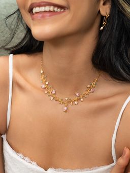 Shaya by CaratLane - 925 Silver Shaya by CaratLane Women Gulab Rose Gold Plated Crafted Necklace