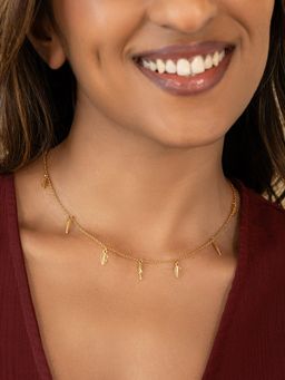 Shaya by CaratLane - 925 Silver Shaya by CaratLane Women Honey Gold Plated Crafted Necklace