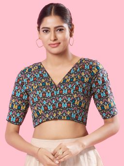 VAMAS - THE DESIGNER BLOUSES - Women Black V-Neck Padded Blouse