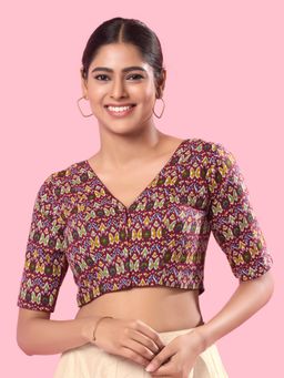 VAMAS - THE DESIGNER BLOUSES - Women Maroon V-Neck Padded Blouse