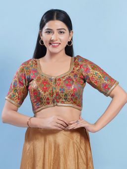 VAMAS - THE DESIGNER BLOUSES - Women Multi-Color V-Neck Padded Blouse