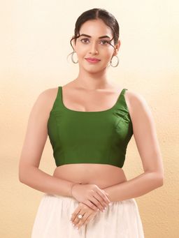 VAMAS - THE DESIGNER BLOUSES - Women Green Square Neck Padded Blouse