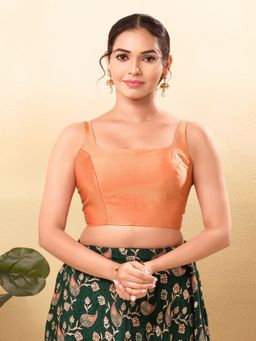 VAMAS - THE DESIGNER BLOUSES - Women Peach Square Neck Padded Blouse