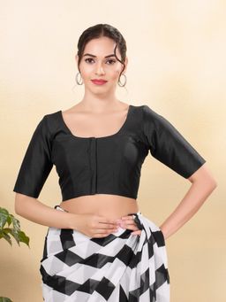 VAMAS - THE DESIGNER BLOUSES - Women Black Round Neck Padded Blouse