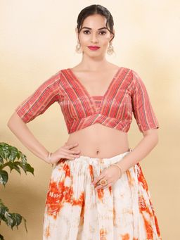 VAMAS - THE DESIGNER BLOUSES - Women Red V-Neck Padded Blouse