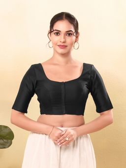 VAMAS - THE DESIGNER BLOUSES - Women Black Round Neck Padded Blouse