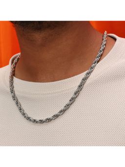 Arvino - Rugged Flow Men's Silver Necklace