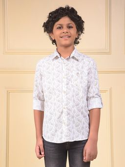 CRIMSOUNE CLUB - Boys White 100% Cotton Shirt
