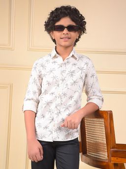 CRIMSOUNE CLUB - Boys White 100% Cotton Shirt