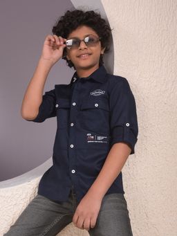 CRIMSOUNE CLUB - Boys Blue Trendy Shirt