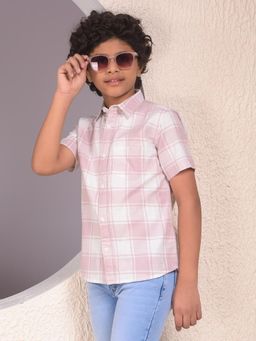 CRIMSOUNE CLUB - Boys Checked 100% Cotton Shirt
