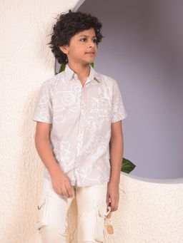 CRIMSOUNE CLUB - Boys Beige Shirt