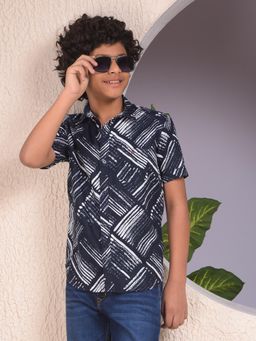 CRIMSOUNE CLUB - Boys Blue 100% Cotton Shirt