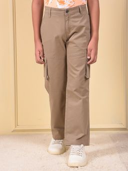 CRIMSOUNE CLUB - Boys Khaki Cargo Trousers