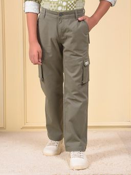 CRIMSOUNE CLUB - Boys Green Cargo Trousers