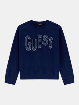 Guess - Boys Secret Blue Logo Regular Fit Sweatshirt