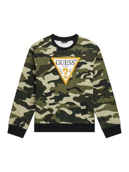 Guess - Boys Multicolour Camouflage Regular Fit Sweatshirt