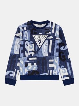 Guess - Boys Multicolour Typography Regular Fit Sweatshirt
