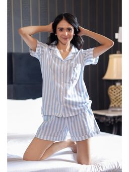 NAP STORY - Sky Stripe Half Sleeve Shirt and Shorts
