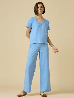Chemistry - V- Neck Essential Nightsuit Blue