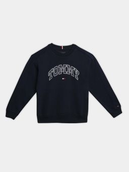 Tommy Hilfiger - Blue Boys Logo Regular Fit Cotton Sweatshirt