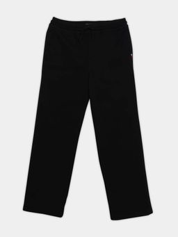 Tommy Hilfiger - Black Boys Regular Fit Solid Mid Rise Trackpant