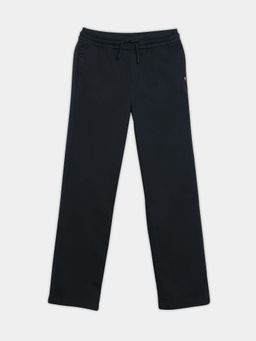 Tommy Hilfiger - Navy Blue Boys Regular Fit Solid Mid Rise Trackpant