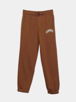 Tommy Hilfiger - Tan Boys Regular Fit Logo Mid Rise Jogger