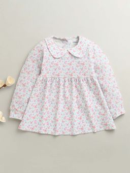 Bumzee - Mint Green Girls Full Sleeves Poly Blend Frock / Dress