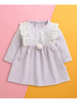 Bumzee - Lavender Girls Full Sleeves Cotton Frock / Dress