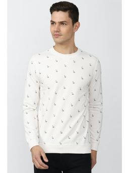 Peter England - Men White Sweatshirt