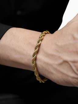 SWASHAA - Gold Rope Chain Men's Bracelet