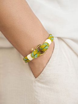 SWASHAA - Green Olive Ridge Men's Rope Bracelet