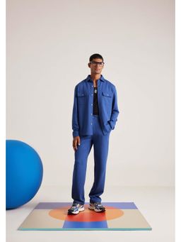 Muvazo - Blue Cotton Solid Co-Ord Set