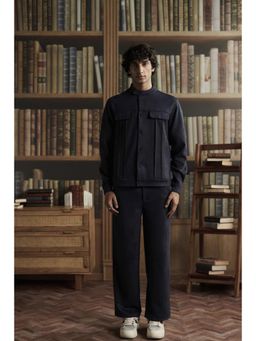 Muvazo - Blue Suede Solid/Plain Co-Ord Sets