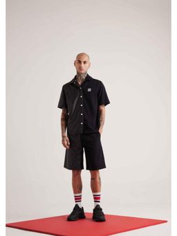 Muvazo - Black Polyester Solid/Plain Co-Ord Sets