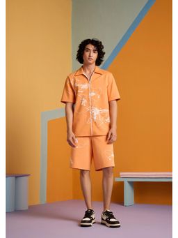 Muvazo - Brown Cotton Floral Co-Ord Sets