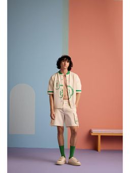 Muvazo - Off White Polycotton Printed Co-Ord Sets