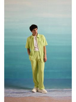 Muvazo - Green Cotton Stripes Co-Ord Sets