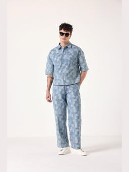 Muvazo - Blue Cotton Printed Co-Ord Sets