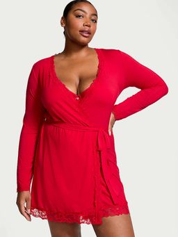 Victoria's Secret - Modal Lace-Trim Robe Red (Set of 2)
