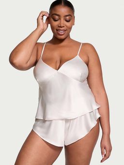 Victoria's Secret - Satin Cami And Shorts White (Set of 2)