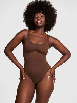 Victoria's Secret - Base Cotton Scoop Bodysuit Brown