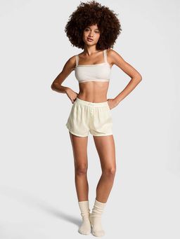 Victoria's Secret - PINK Silky Sleep Shine Boxy Shorts Beige