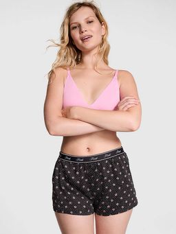 Victoria's Secret - PINK Silky Sleep Boxy Shorts Black