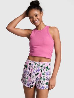 Victoria's Secret - PINK Silky Sleep Boxy Shorts Pink