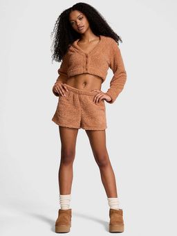 Victoria's Secret - PINK Co-Zzzy Fleece Boxy Shorts Brown