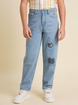 Jack & Jones Junior - Boys Applique Blue Jeans